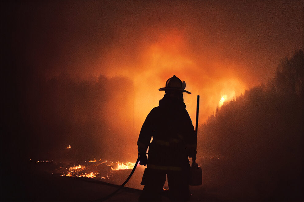 firefighter silhouette